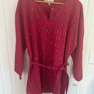 Mara Boeme Red and Blue Tunic Dress